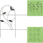 Relaxdays - bordure potager, clture jardin 10 lments, mtal, design papillon, h x l : 46 x 500 cm, ...