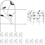 Relaxdays - bordure potager, cl�ture jardin 15 �l�ments, m�tal, design papillon, h x l : 46 x 750 cm, ...