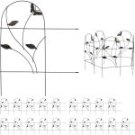 Relaxdays - bordure potager, clture jardin 20 lments, mtal, design papillon, h x l : 46 x 1000 cm, ...