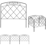 Relaxdays - bordure potager, clture jardin 4 lments, mtal, design antique, h x l : 41, 5 x 245 cm, ...