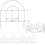 Bordure potager, cl�ture jardin 5 �l�ments, en m�tal, � planter dans le sol, h x l : 34, 5 x 245 cm, ...