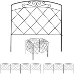 Relaxdays - bordure potager, clture jardin 8 lments, mtal, design antique, h x l : 41, 5 x 490 cm, ...