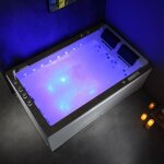 Boreal sauna - baignoire balneo lord duo black 2 places archipel® 185x120 - gauche Boreal sauna - baignoire balneo lord duo black 2 places archipel® 185x120 - gauche