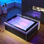Boreal sauna - baignoire balneo thrapeutique altess duo black 2  4 places archipel - 190x140