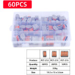Bornes de connexion automatique, 60pcs connecteurs electriques rapide avec spl - 1 / 2 / 3 / 4 / 42 / ...
