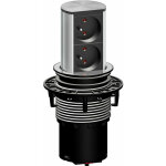 Borne multiprise escamotable elevator - version : 2 prises secteur - bachmann