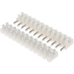 Bornier de raccordement rs pro 12 ples , a visser, 6mm, 5 32a ( prix pour 1 )