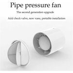 Coocheer - bouche vmc 7 lames conduit ventilateur, 12w 80 sdb abs plastique nergie conomie