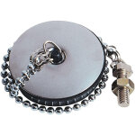 Bouchon pour �vier �52mm avec enjoliveur et cha�nette l. 300mm - borne d'attache �5x50mm - wirquin pro ...