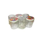 Bouchonnerie jocondi - pack 6 confituriers 324ml couvercle d�cor fruits