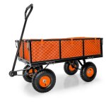 Boudech - chariot remorque de jardin en fer chariot � outils de jardin avec b�che int�rieure - capacit� ...