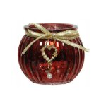 Bougeoir de nol en verre pour bougie chauffe - plat 5, 5 cm