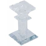 Bougeoir en verre, bougeoir diamants, id�e cadeau, cadeau de f�te en cristal, 15 x 15 x 24 cm