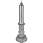 Bougie chandelier argent paillet h 20 cm 98g - feeric christmas