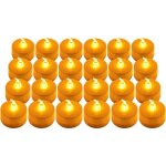 Bougies led, 24 bougies sans flamme led adaptes pour anniversaire, fte de table, nol, mariage, fte. ...