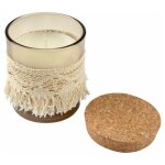 Bougie parfum�e 'macram�' 10cm romance florale