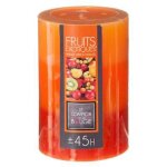 Bougie parfum�e ronde  trio  310g fruits exotiques