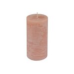 Bougie pilier déco 'rustique' 10cm rose poudré Bougie pilier déco 'rustique' 10cm rose poudré