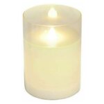 Bougie ronde led 'verrine' 10cm blanc