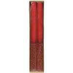 Bougies rouges � paillettes h 25 cm