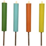 Edm - bougie solaire droppe coes efeito chama �4x90cm lumineo