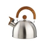Bouilloire inox sifflante manche bois l. 1, 5 eva