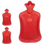 Bouillotte, lot de 3, sans housse, durable, sûr, 2 litres, pour le lit, caoutchouc inodore, eau chaude, ... Bouillotte, lot de 3, sans housse, durable, sûr, 2 litres, pour le lit, caoutchouc inodore, eau chaude, ...