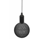 Lampe suspension  led 'boule' 24cm noir