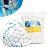 Boules de filtration pour piscine (200 g), boules de fibres pour aquarium, m�dia filtrant, boules de ...