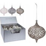 Boule de nol, ajoure, incassable, 13x10 cm, 1 pice.