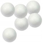 Boule sphrique 30 pices en polystyrne 2, 5 cm, blanche, dcoration de nol