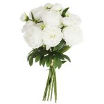 Atmosphera - bouquet 13 pivoines artificielles blanc h50cm crateur d'intrieur