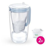 Bouteille et carafe filtrante brita pack carafe en verre model one + 2 cartouches maxtra pro