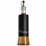 Kadax - bouteille d'huile d'olive vinaigre avec distributeur 320 ml verre pour huile d'olive noir