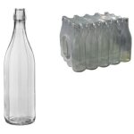 Bouteilles en verre ctel de 1 litre ? pack de 20 pices ? pour eau et boissons