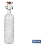 Bouteille en verre transparente avec bouchon � levier 1l