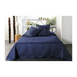 Boutis contemporain bleu marine - 150x150cm - bleu marine