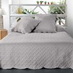 Boutis contemporain gris - 150x150cm - gris