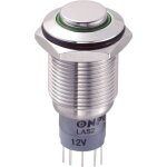 Bouton - poussoir antivandalisme tru components las2gqh - 11e / g / 12v / s / p 701933 250 v / ac 3 a ...