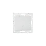 Bouton poussoir sonnette - encastr - abs blanc - 71x71mm - 250v