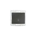 Bouton poussoir sonnette - graphite - encastr - 71x71mm - led - ip20