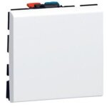 Bouton poussoir inverseur blanc 1 poste 2 modules 6a 250v bornes auto sans plaque s�rie mosaic legrand ...