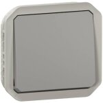 Bouton poussoir inverseur - no / nc - gris - composable legrand plexo 069541l