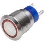 Rs pro - bouton - poussoir, verrouillable lumineux, led rouge, unipolaire  deux directions (1rt), 5 ...