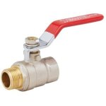 Vanne d'arr�t 1 / 4 de tour m�le femelle acs, filetage 20x27 - boutt�