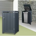 Ml - design - box pour 1 poubelle, 240l, 68x80x116, 3 cm, en acier, anthracite, résistant aux intempéries, ... Ml - design - box pour 1 poubelle, 240l, 68x80x116, 3 cm, en acier, anthracite, résistant aux intempéries, ...