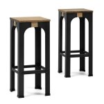 S. d. s - lot de 2 tabourets de bar - industriel vintage 32x32x75 cm S. d. s - lot de 2 tabourets de bar - industriel vintage 32x32x75 cm
