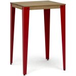 Box furniture - table mange debout lunds 80x80x110cm rouge - vieilli. Box furniture - table mange debout lunds 80x80x110cm rouge - vieilli.