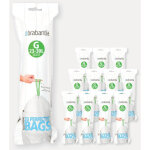 Brabantia - lot de 12 rouleaux de 20 sacs poubelle 23 / 30 l blanc code g ( dont 1 offert) Brabantia - lot de 12 rouleaux de 20 sacs poubelle 23 / 30 l blanc code g ( dont 1 offert)