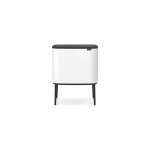 Brabantia bo touch bin poubelle, acier inoxydable, blanc, 36 litres
